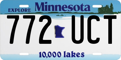 MN license plate 772UCT