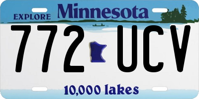 MN license plate 772UCV