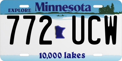 MN license plate 772UCW
