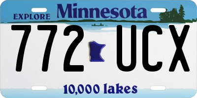 MN license plate 772UCX