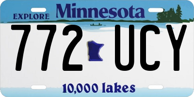 MN license plate 772UCY