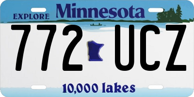 MN license plate 772UCZ