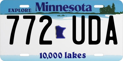 MN license plate 772UDA