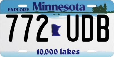 MN license plate 772UDB