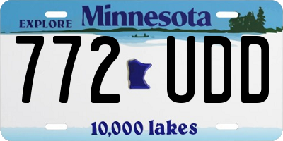 MN license plate 772UDD