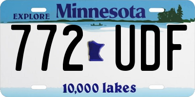 MN license plate 772UDF