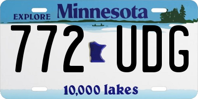 MN license plate 772UDG