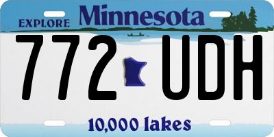 MN license plate 772UDH