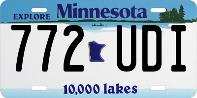 MN license plate 772UDI