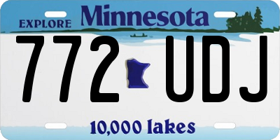 MN license plate 772UDJ