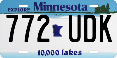 MN license plate 772UDK