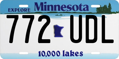 MN license plate 772UDL