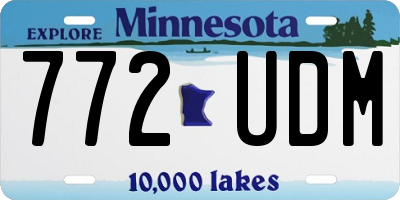 MN license plate 772UDM