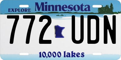 MN license plate 772UDN