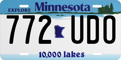 MN license plate 772UDO