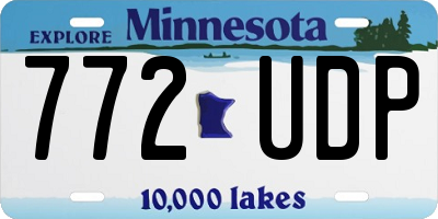 MN license plate 772UDP