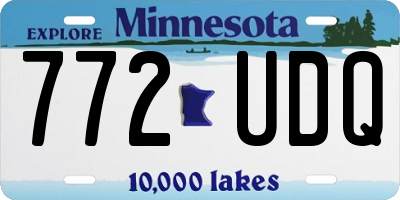 MN license plate 772UDQ