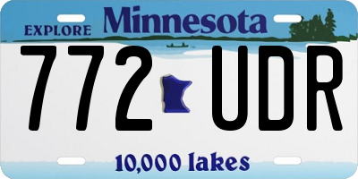 MN license plate 772UDR