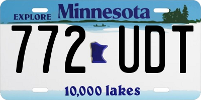 MN license plate 772UDT