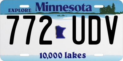 MN license plate 772UDV