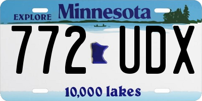 MN license plate 772UDX