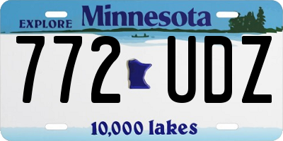 MN license plate 772UDZ