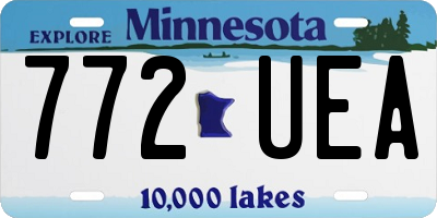 MN license plate 772UEA