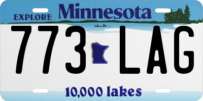 MN license plate 773LAG