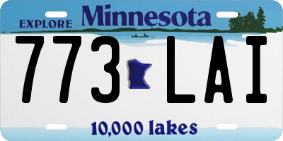 MN license plate 773LAI