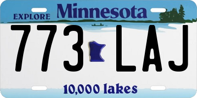 MN license plate 773LAJ