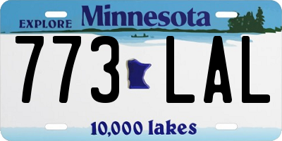 MN license plate 773LAL