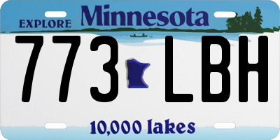MN license plate 773LBH