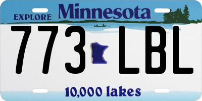 MN license plate 773LBL