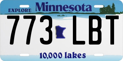 MN license plate 773LBT