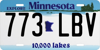 MN license plate 773LBV
