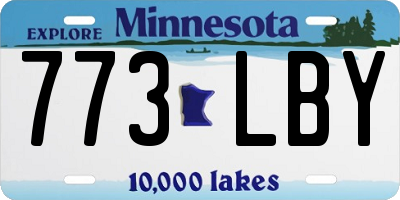 MN license plate 773LBY