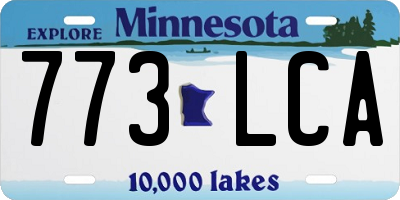 MN license plate 773LCA