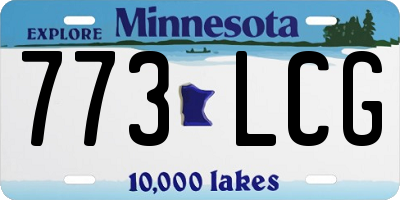 MN license plate 773LCG