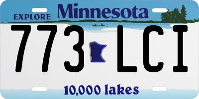 MN license plate 773LCI