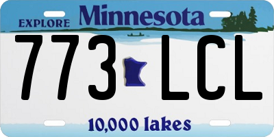 MN license plate 773LCL