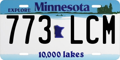 MN license plate 773LCM