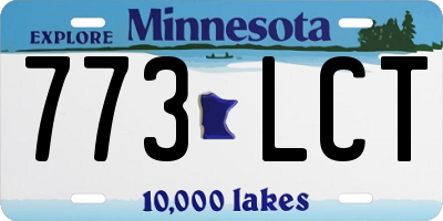 MN license plate 773LCT