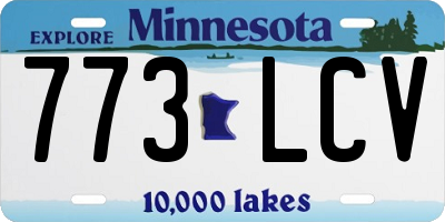 MN license plate 773LCV