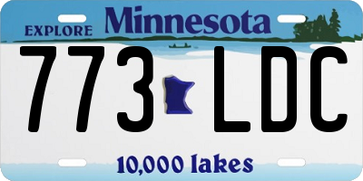 MN license plate 773LDC