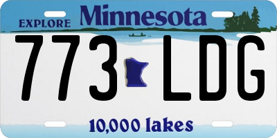 MN license plate 773LDG