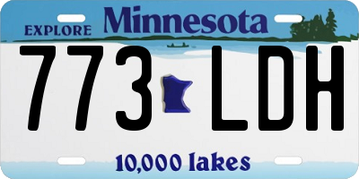 MN license plate 773LDH