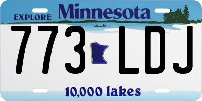 MN license plate 773LDJ
