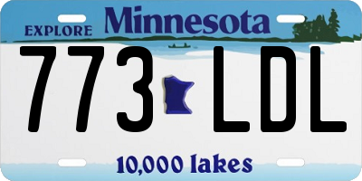 MN license plate 773LDL