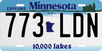MN license plate 773LDN