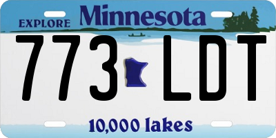 MN license plate 773LDT